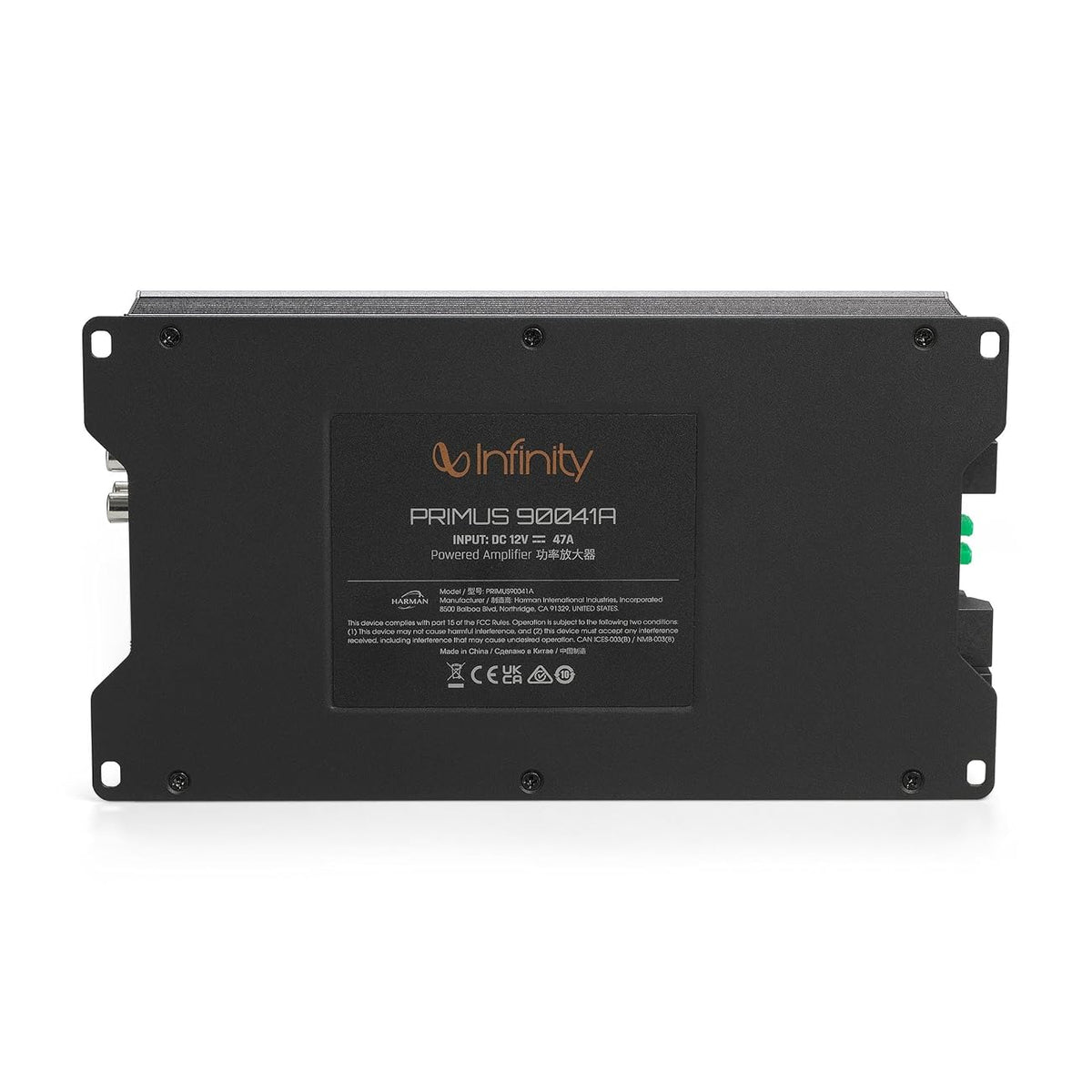 Infinity INFPRIMUS90041AAM PRIMUS Series 4 Channel Amplifier — 90W x 4 at 4ohms, 130W x 2 @ 2ohms