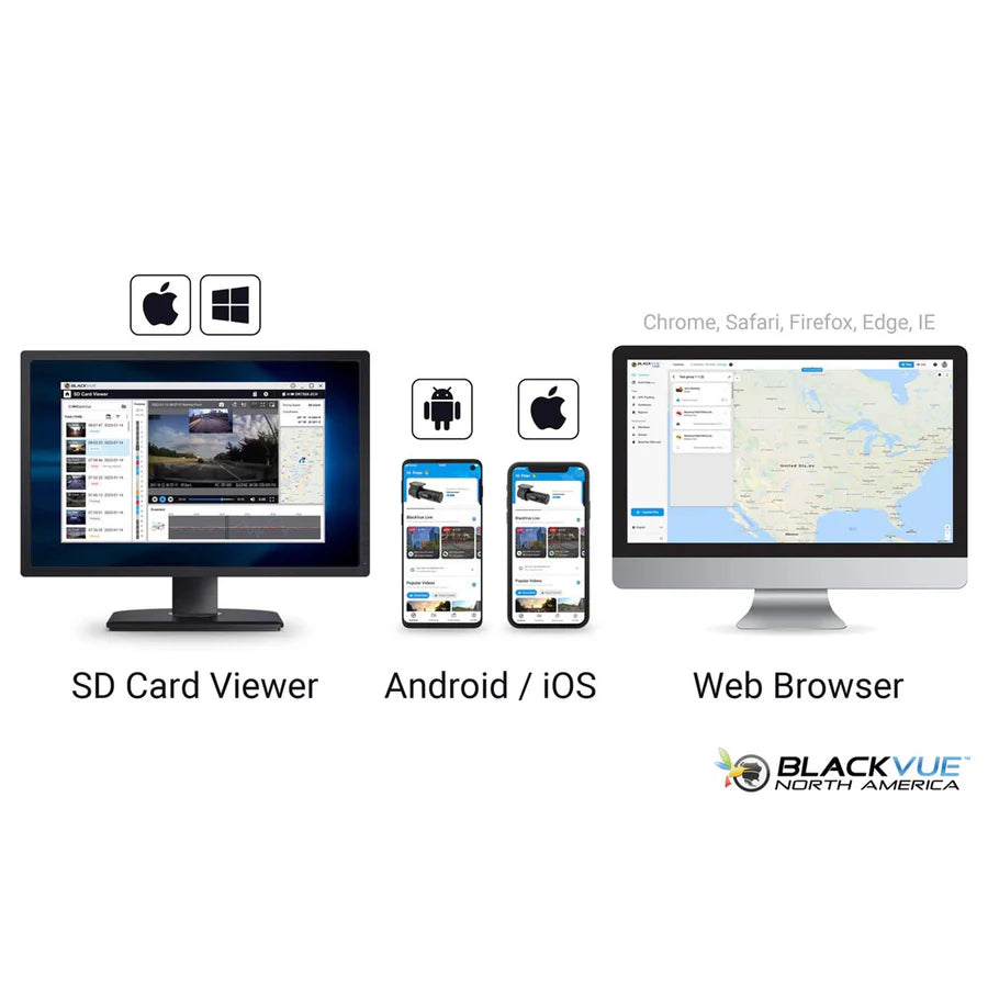 Blackvue DR770X-BOXPRO-256 3-Channel Dash Cam, Modular, Hideaway Box, incl/1080P FRONT CAM, 256GB CARD
