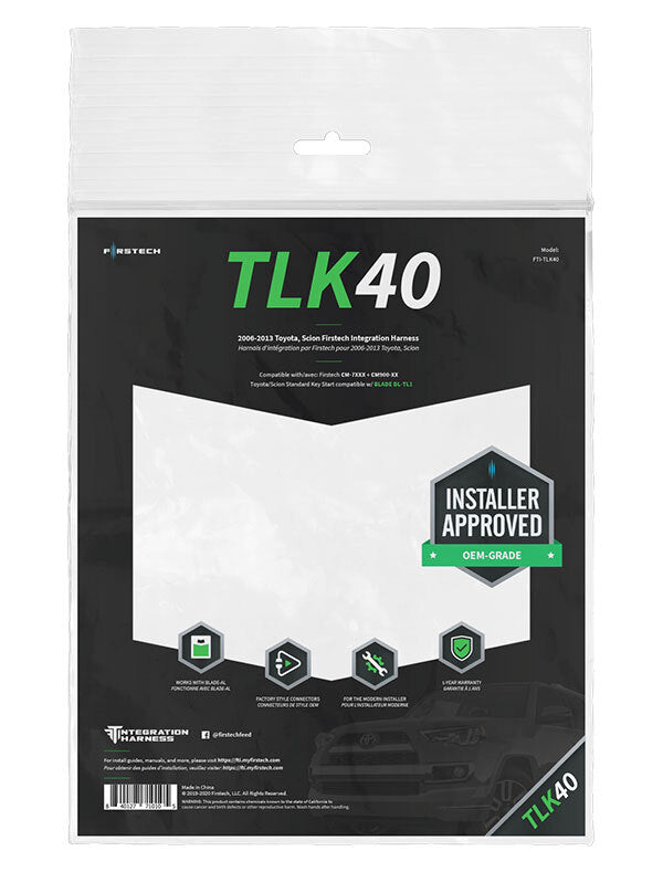 Firstech FTI-TLK40 FTI T-Harness for Toyota, Scion Key Start models 2006-2010