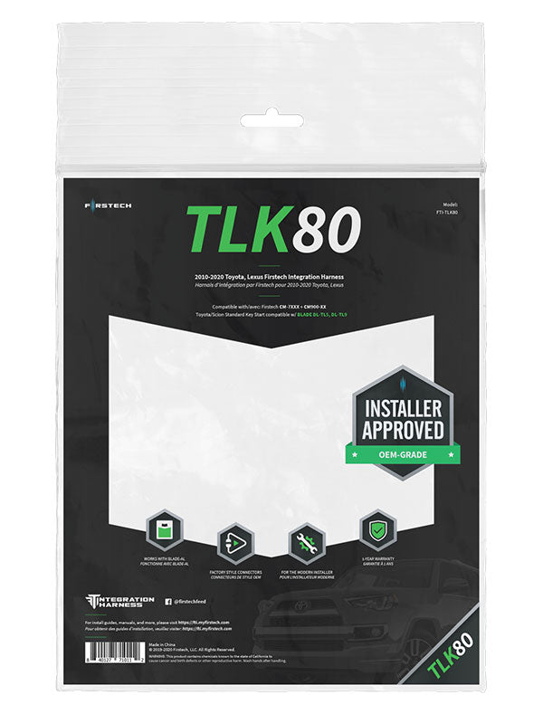 Firstech FTI-TLK80 FTI T-Harness for Toyota, Lexus Key Start models 2010-2022