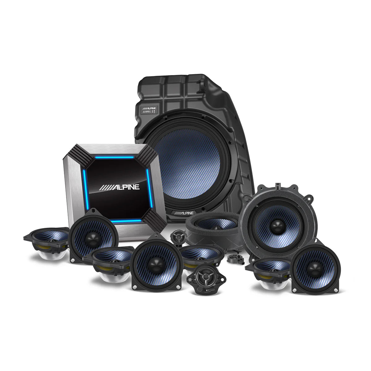 Alpine PSS-TSLA-213P 13-Speaker Sound System (2018-21 Tesla Model 3 w/Factory Premium Audio)