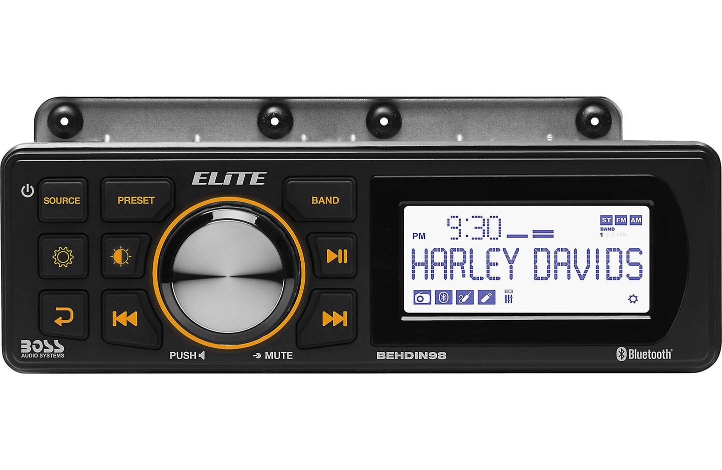 BOSS Audio Elite BEHDIN98 Digital media receiver for select 1998-2013 Harley-Davidson® touring motorcycles