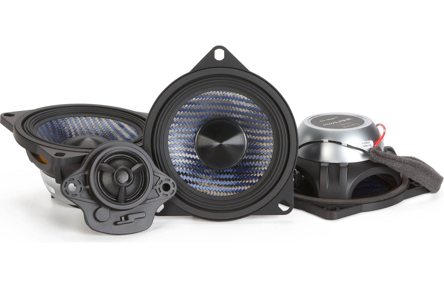 Alpine EV-40M-T Three 4" midrange speakers and 1" tweeter for front dash (select Tesla Model 3 and Y)