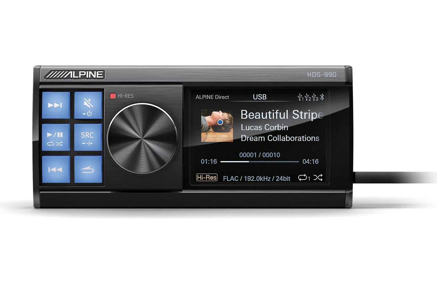 Alpine HDS-990 Status Hi-Res Digital Media Player (no disc, no am/fm)