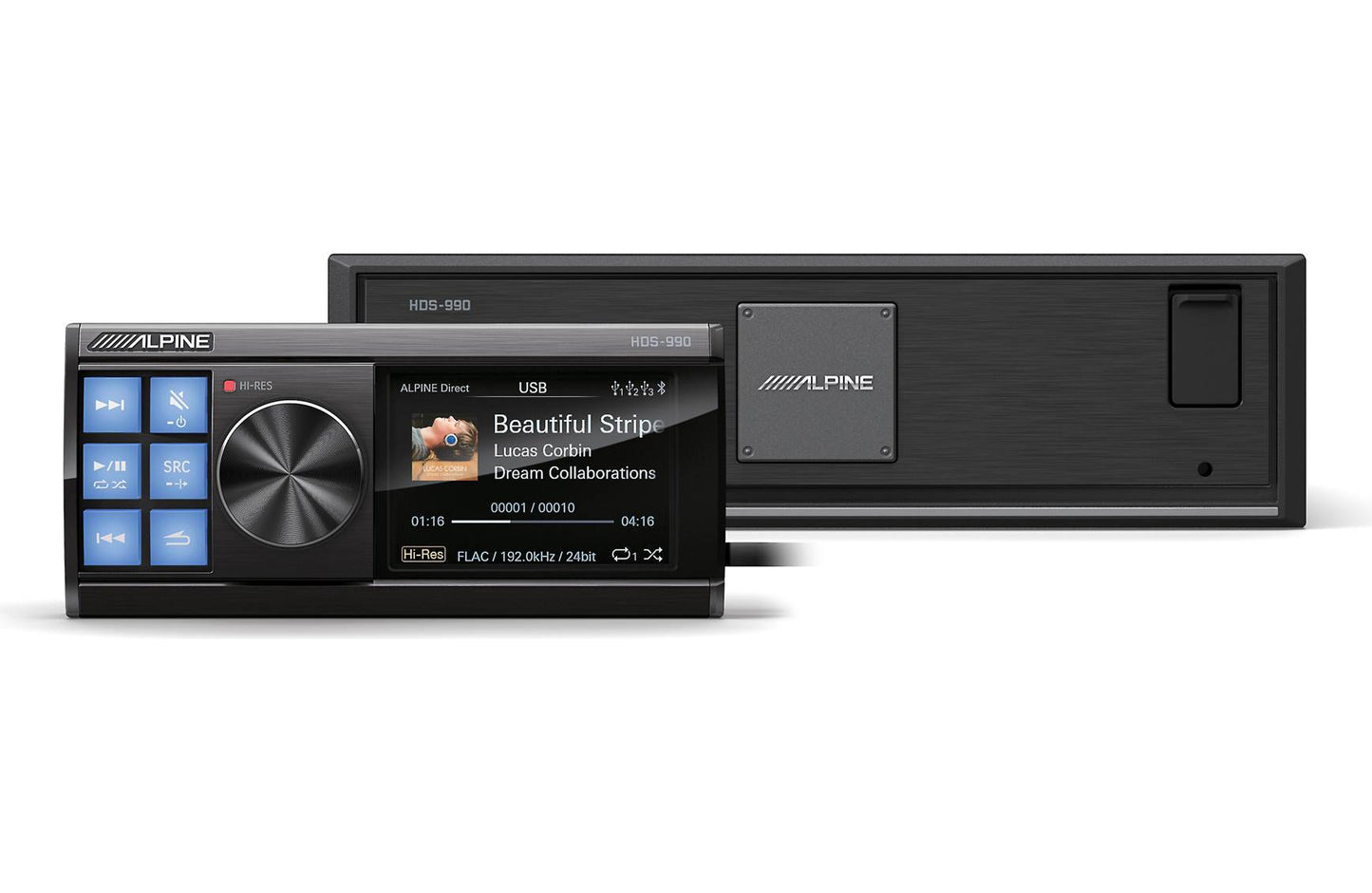 Alpine HDS-990 Status Hi-Res Digital Media Player (no disc, no am/fm)