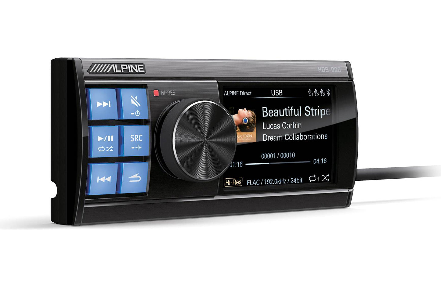 Alpine HDS-990 Status Hi-Res Digital Media Player (no disc, no am/fm)