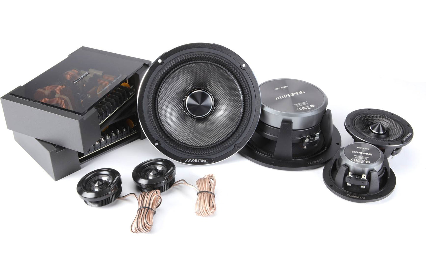 Alpine HDZ-653S Status Series 6-1/2" 3-way slim-fit component speaker system