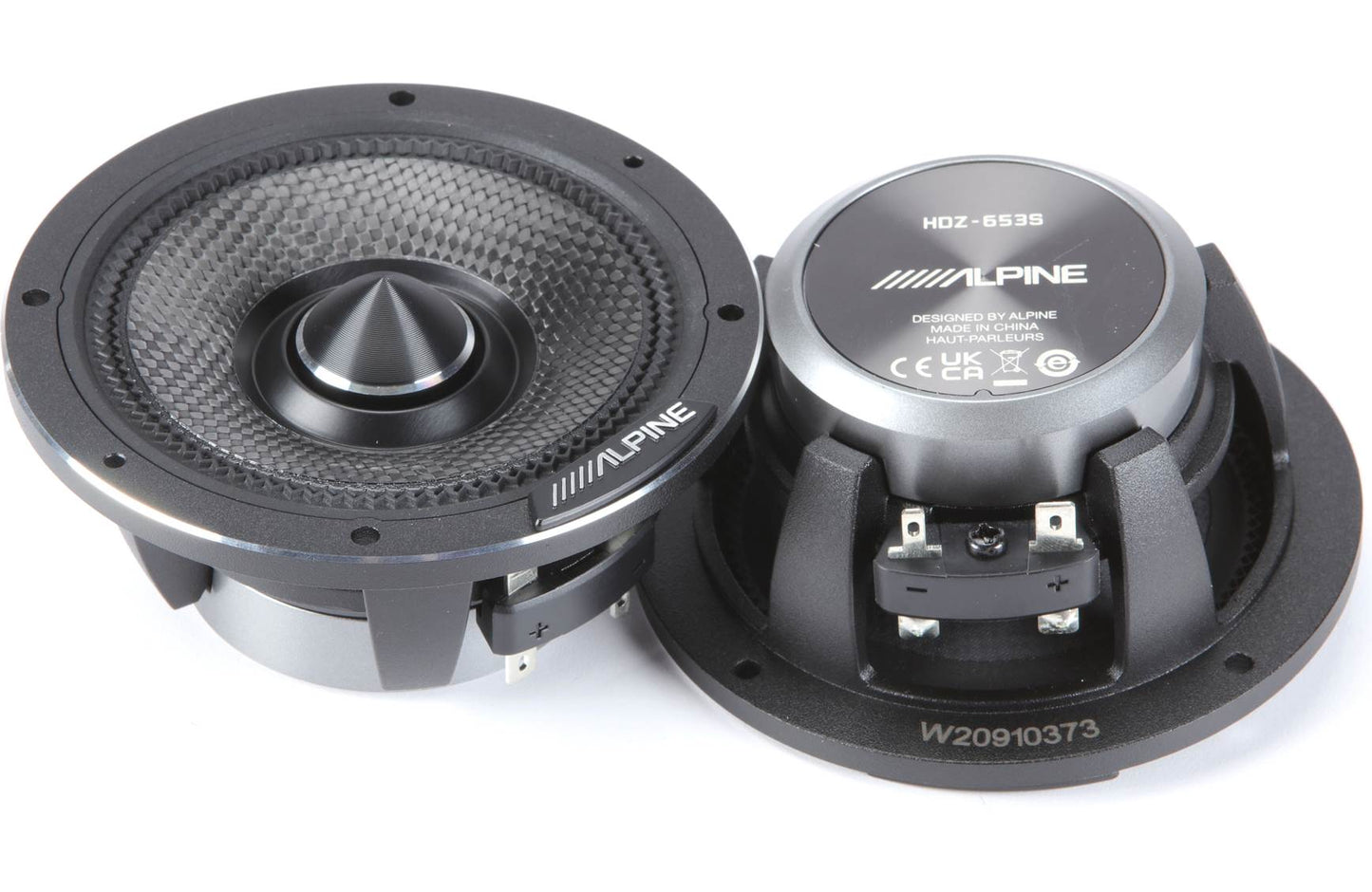 Alpine HDZ-653S Status Series 6-1/2" 3-way slim-fit component speaker system