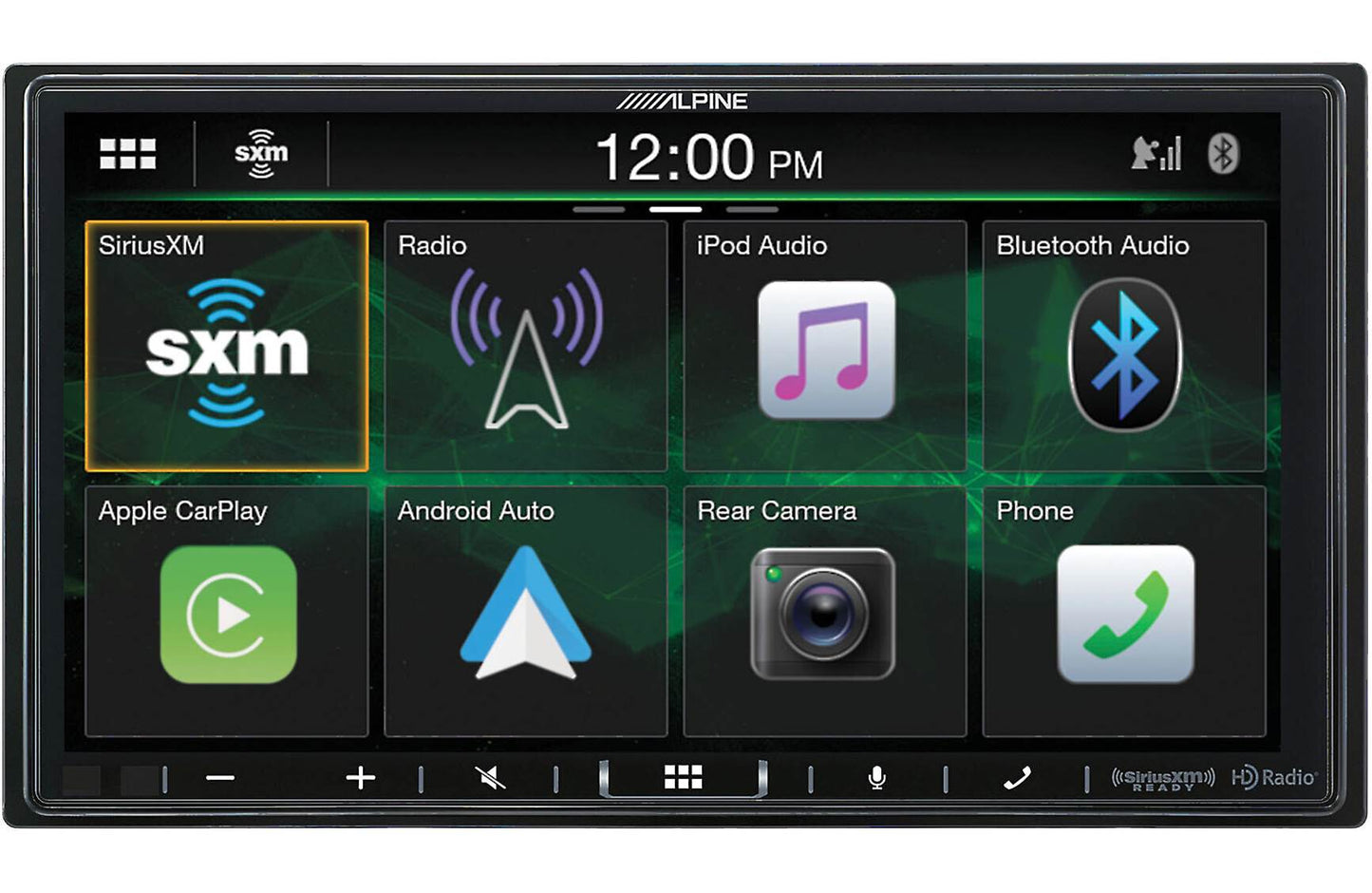 Alpine Restyle i407-WRA-JK Custom-fit digital receiver, wired-only Apple CarPlay and Android Auto, AM/FM, No Discs - 6.95" screen (Select 2007-17 Jeep Wrangler JK and Wrangler JK Unlimited)