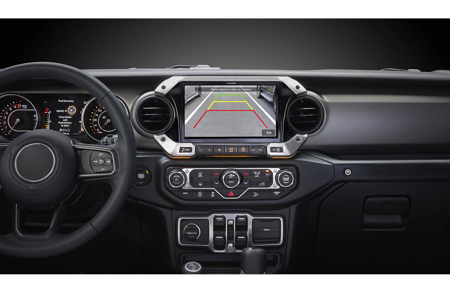 Alpine Restyle i509-WRA-JL Custom-fit digital receiver, wired or wireless Apple CarPlay and Android Auto, AM/FM, No Discs - 9" screen (select 2018-up Wrangler JL and 2020-up Gladiator JT)