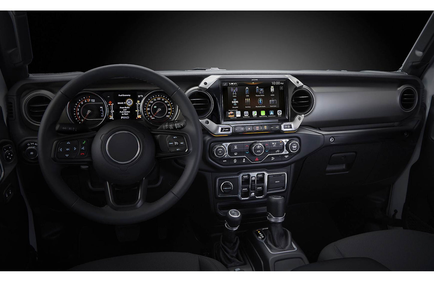 Alpine Restyle i509-WRA-JL Custom-fit digital receiver, wired or wireless Apple CarPlay and Android Auto, AM/FM, No Discs - 9" screen (select 2018-up Wrangler JL and 2020-up Gladiator JT)