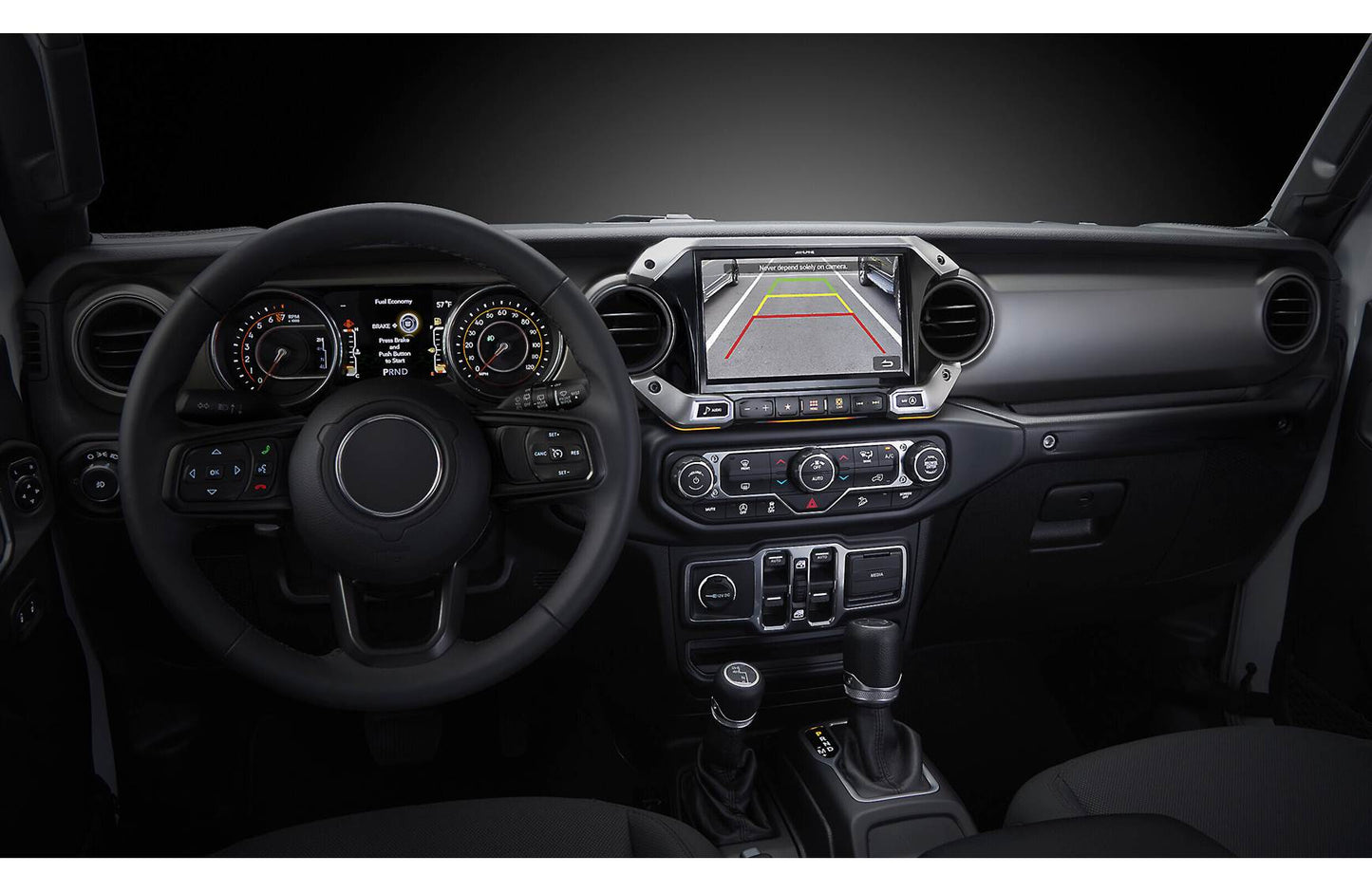 Alpine Restyle i509-WRA-JL Custom-fit digital receiver, wired or wireless Apple CarPlay and Android Auto, AM/FM, No Discs - 9" screen (select 2018-up Wrangler JL and 2020-up Gladiator JT)