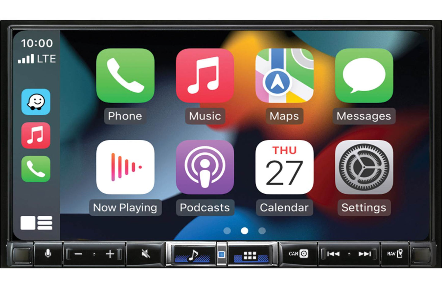 Alpine iLX-507 Digital multimedia receiver - 7" touchscreen, double-DIN, wired or wireless Apple Carplay and Android Auto, AM/FM (no discs)