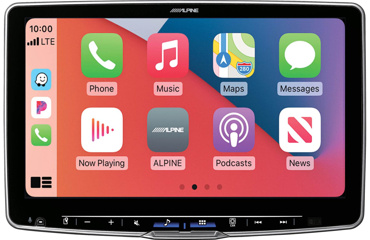 Alpine iLX-F511 Digital multimedia receiver - 11" touchscreen, single-DIN, wired or wireless Apple Carplay and Android Auto, AM/FM (no discs)