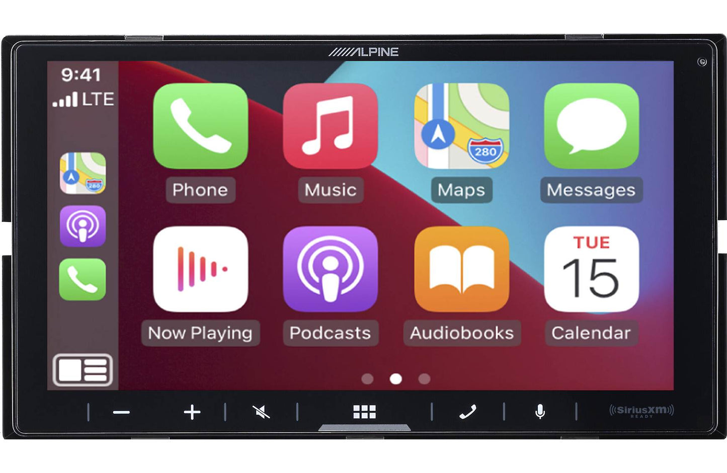 Alpine iLX-W670-S Digital multimedia receiver - 6.75" touchscreen, double-DIN, wired-only Apple Carplay and Android Auto, AM/FM (no discs)