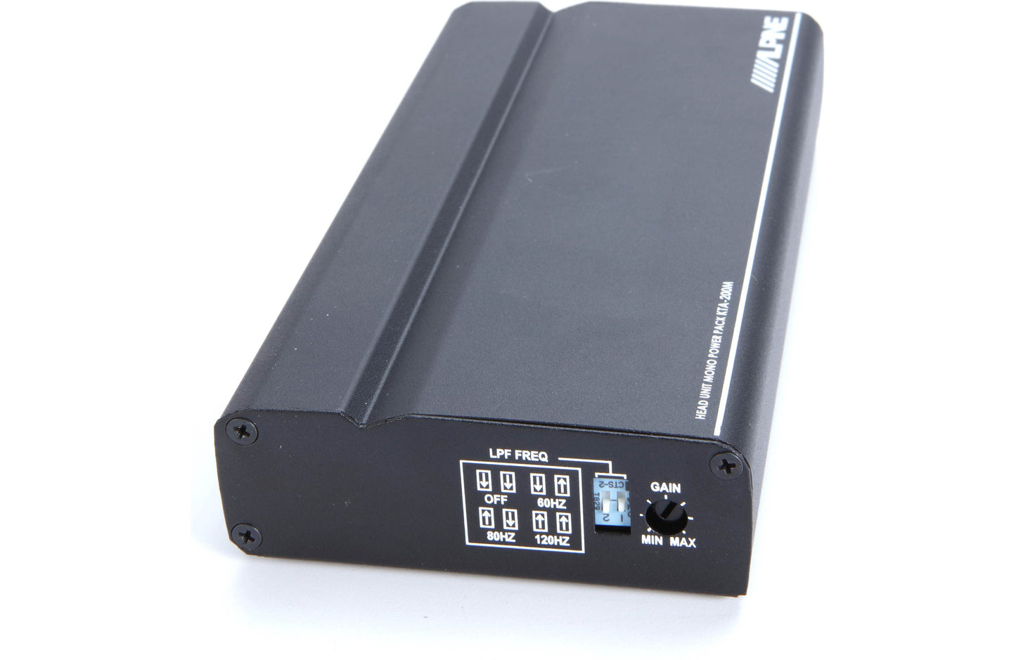 Alpine KTA-200M Power Pack mono subwoofer amplifier — 200 watts RMS x 1 at 2 or 4 ohms