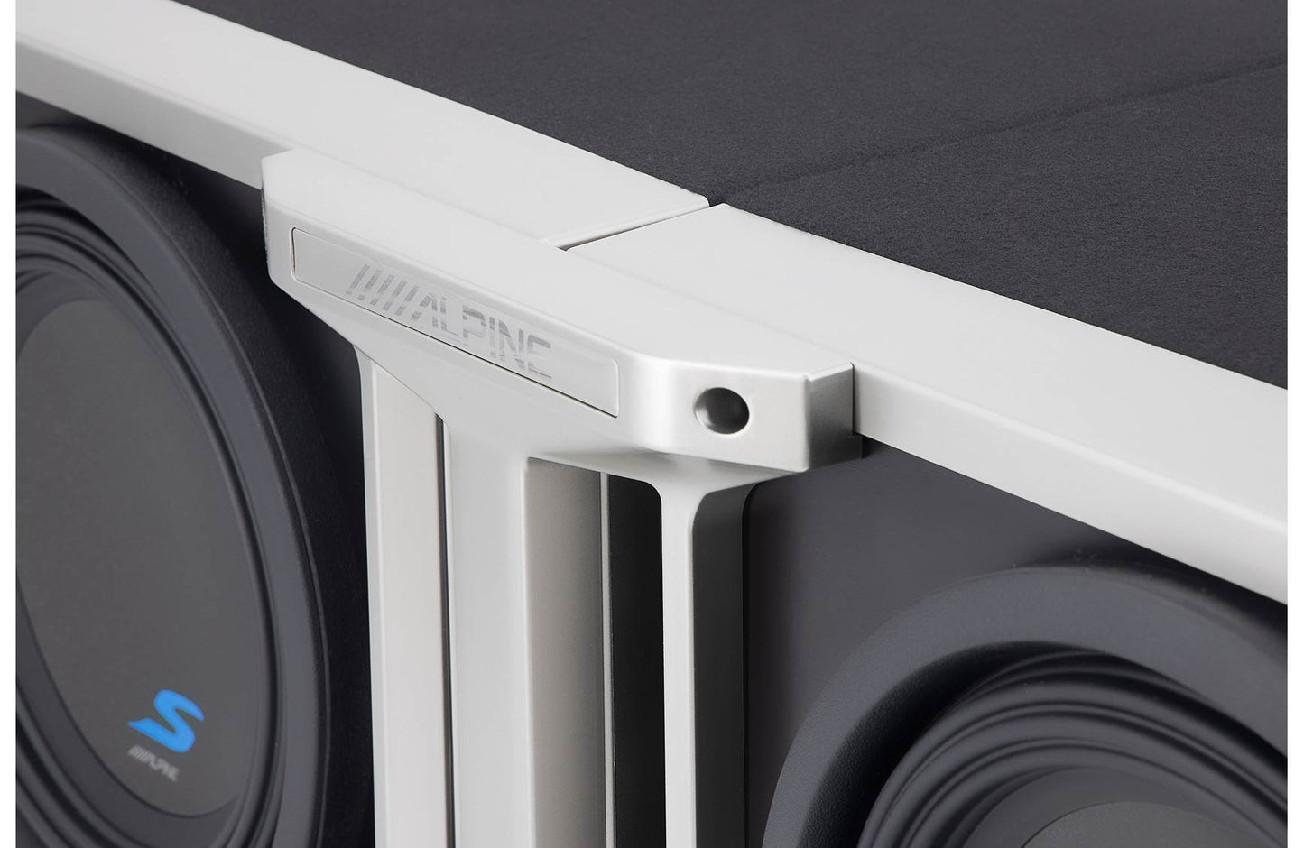 Alpine KTX-H10 Linking Kit Heavy-duty steel front and rear linking brackets for connecting two Alpine Halo 10" subwoofer enclosures