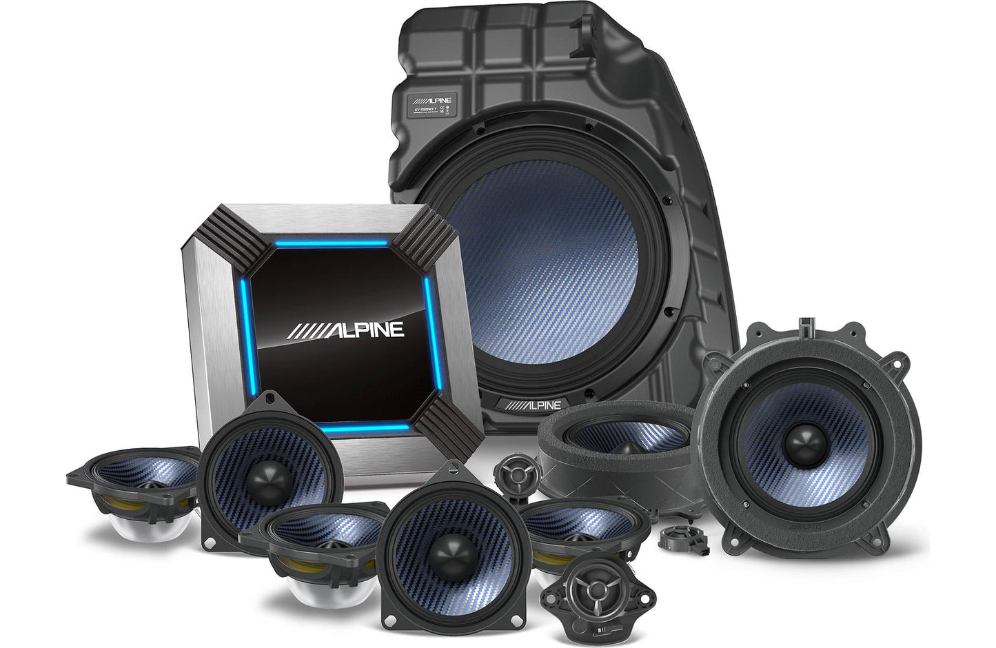 Alpine PSS-TSLA-223 11-speaker sound system (2022-23 Tesla Model 3 w/Factory Base Audio)