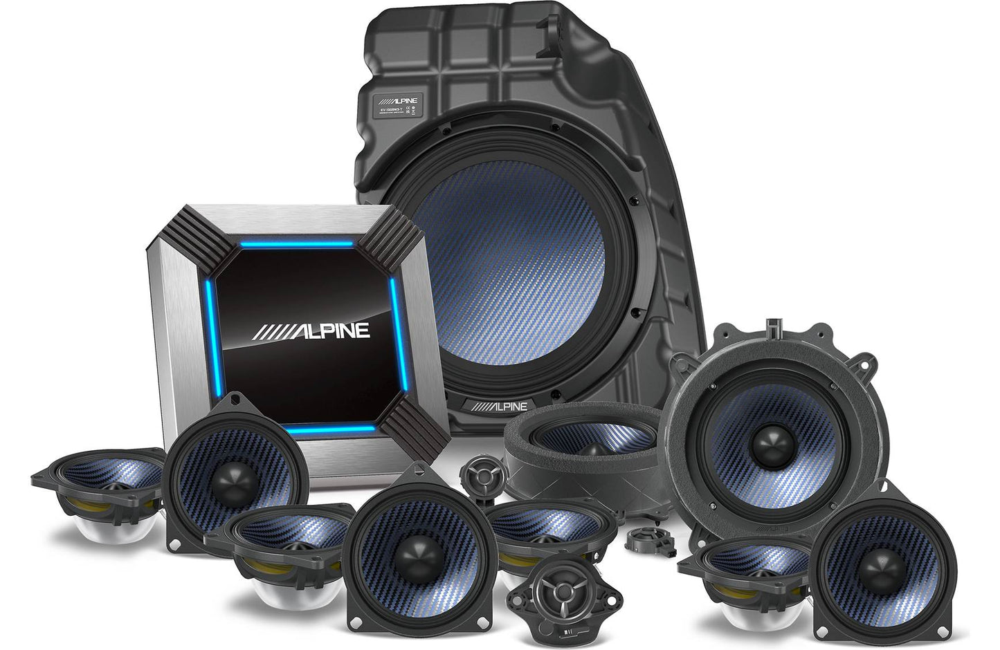 Alpine PSS-TSLA-223P 13-speaker sound system (2022 Tesla Model 3 w/Factory Premium Audio)