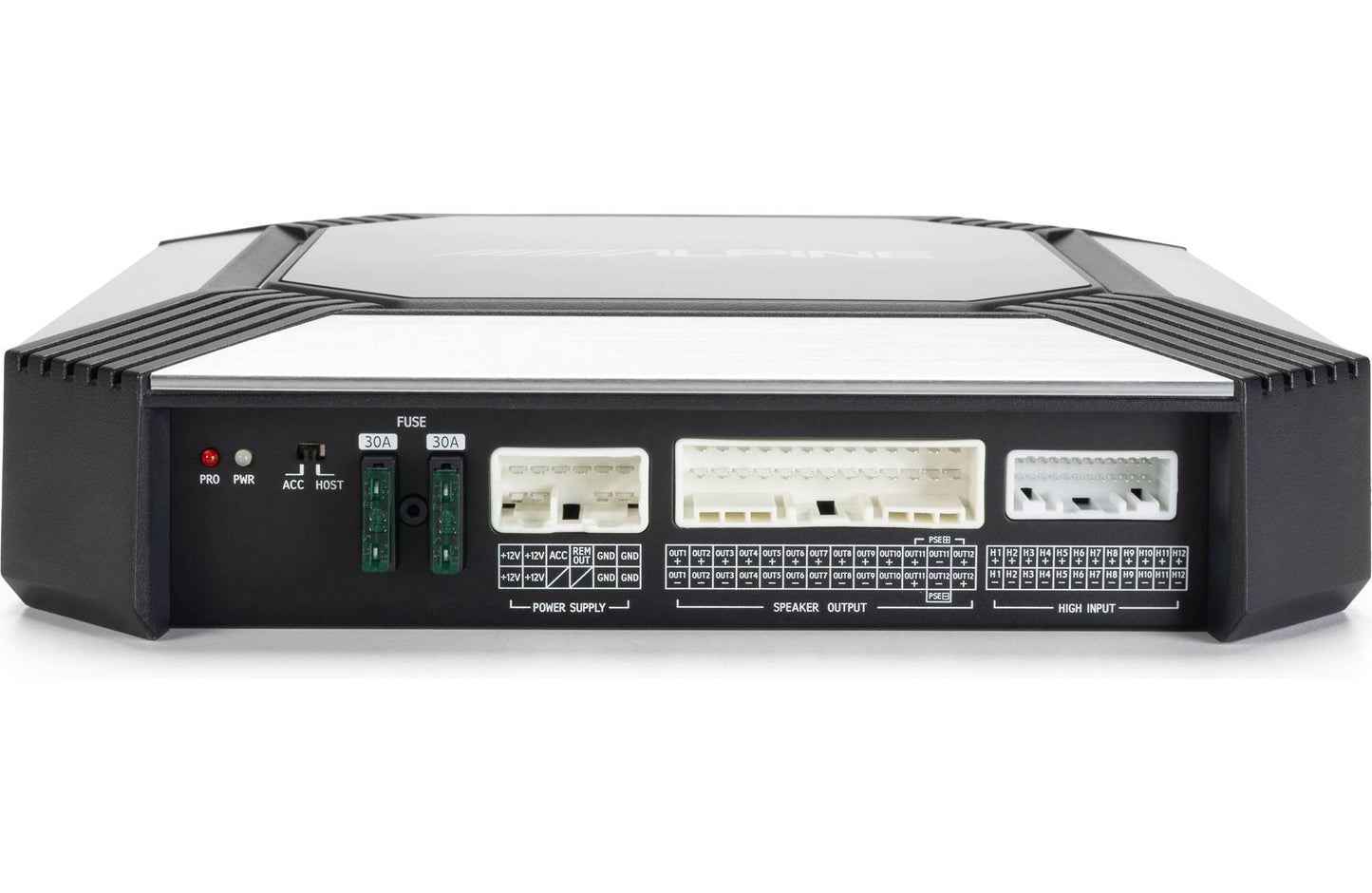 Alpine PXE-X121-12EV EV-Series 12-channel amplifier w/DSP (25w RMS x4 + 50w RMS x6 + 100w RMS x2)