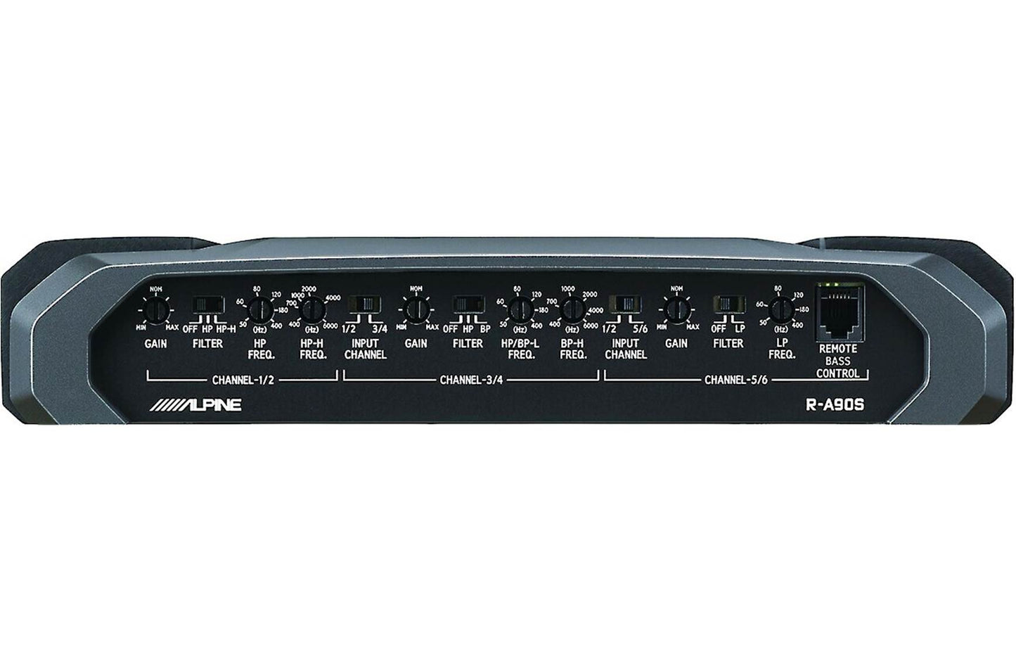 Alpine R-A90S R Series 6-channel amp (75w RMS x 4 at 4ohms + 250w RMS x 2 at 2ohms)
