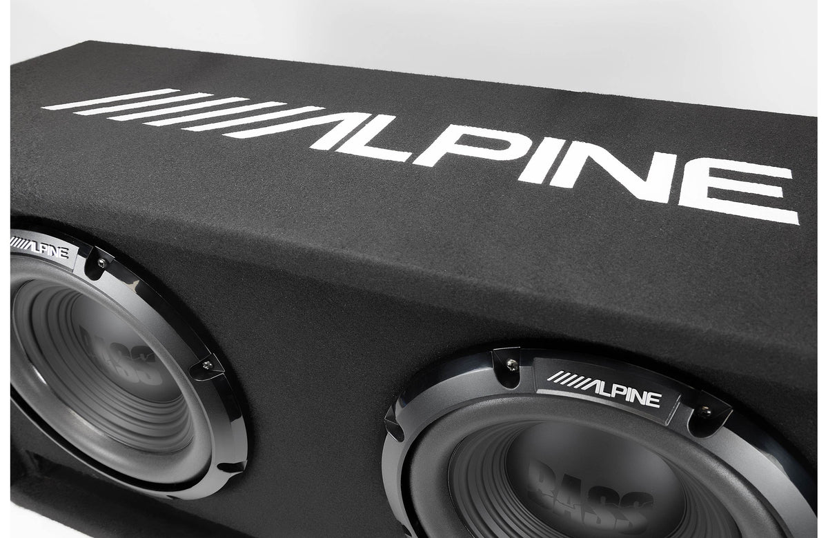 Alpine W-DB12V Vented subwoofer enclosure w/two, 12" W12S4 Bass Series subwoofers