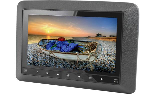 Accele DVD9855 Universal Single Headrest Mount (9" LED - DVD - Games - Grey)