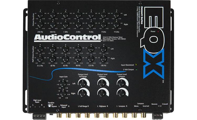 AudioControl EQX Stereo 13-band graphic equalizer with 2-way crossover