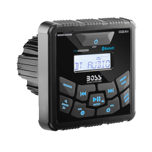 Boss Audio Elite MGR450B In-Dash Marine Gauge Digital Media, Bluetooth Audio, Streaming, AM/FM Receiver