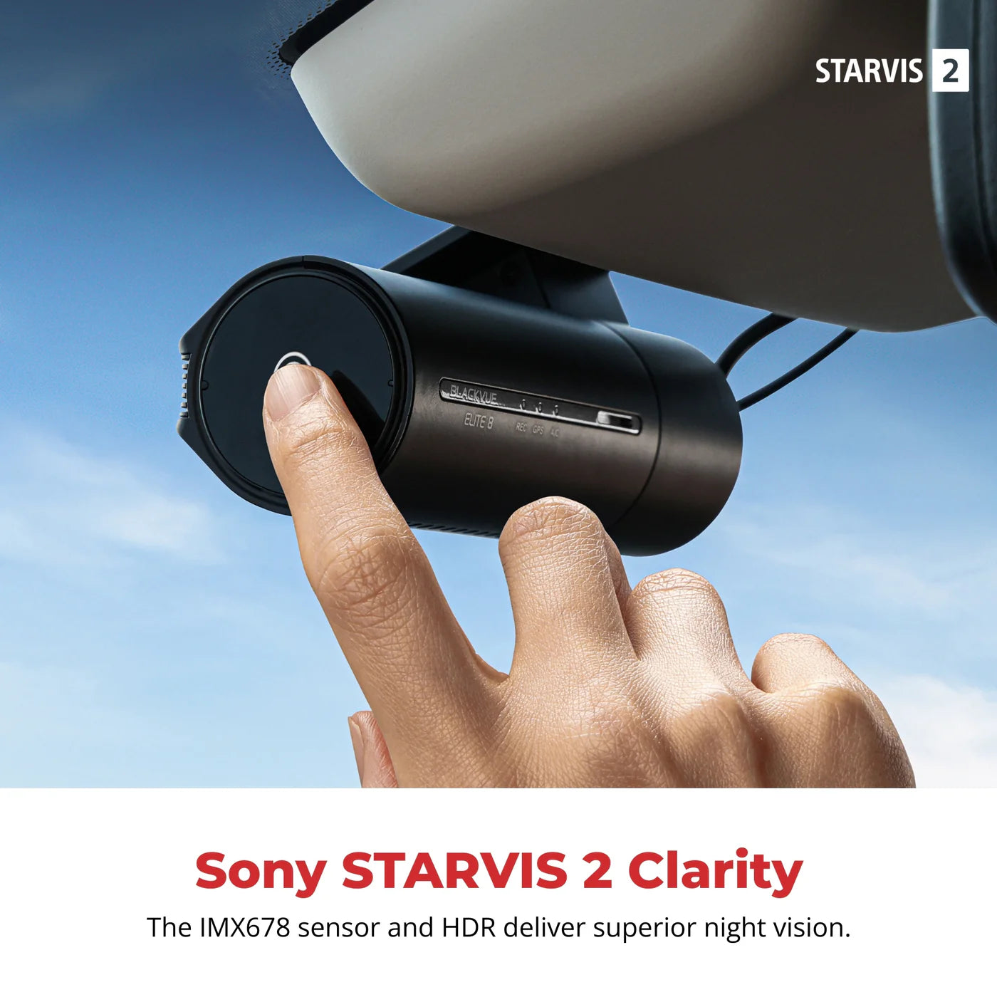 Blackvue ELITE8-2CH-64 2-Channel Dash Cam, Dual 2K Front & 2K Rear, QHD Sony STARVIS 2, 64GB Card