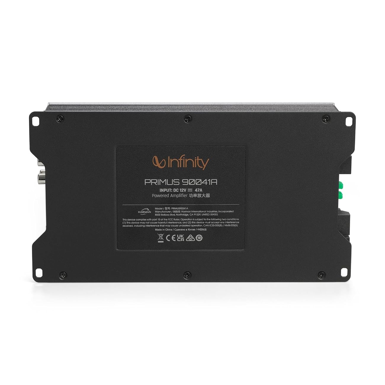 Infinity INFPRIMUS90041AAM PRIMUS Series 4 Channel Amplifier — 90W x 4 at 4ohms, 130W x 2 @ 2ohms
