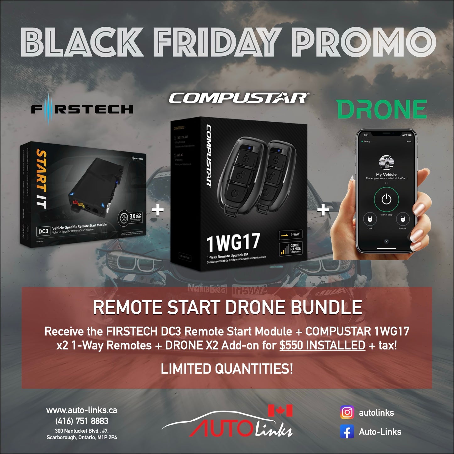 BLACK FRIDAY DRONE + G17 INSTALLED PACKAGE