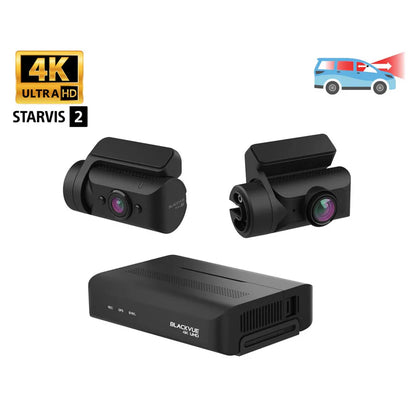 Blackvue DR970X-BOX-2CHIRPLUS-64 2-Channel Dash Cam, 4K Front + 1080P Interior, w/Hidden Box Unit, 64GB Card