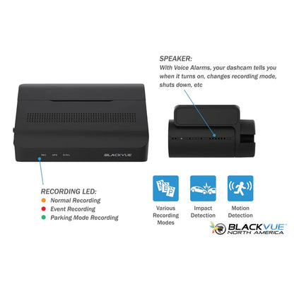 Blackvue DR770X-BOXPRO-64 3-Channel Dash Cam, Modular, Hideaway Box, incl/1080P FRONT CAM, 64GB CARD