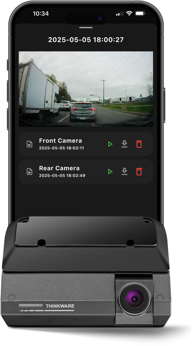 Thinkware F790Air 2-Channel Dash Cam (1080p Front + Rear) with MyCar2 Compatibility