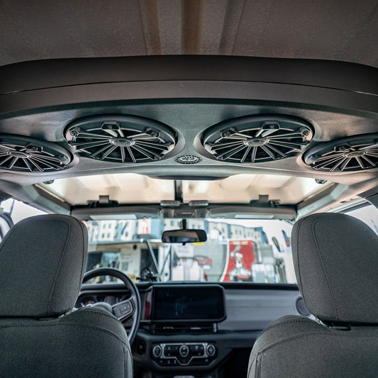 MB Quart MBQJ-48CRGB24+ Jeep® Wrangler (JL) / Gladiator (JT) 2024-Current Tuned Rear Soundbar with 8" Coaxial Speakers, Enclosure, RGB LED Lighting