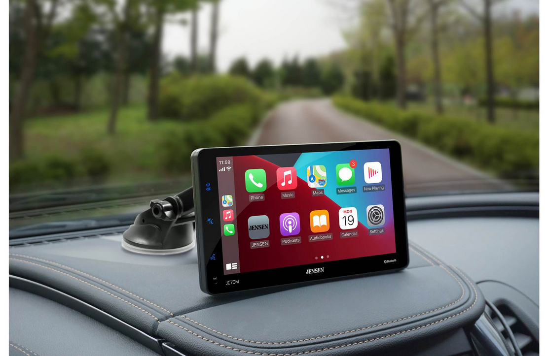 Jensen JC7DM - 7" touchscreen, wired or wireless Apple CarPlay® and Android™ (no discs)