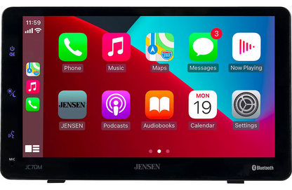Jensen JC7DM - 7" touchscreen, wired or wireless Apple CarPlay® and Android™ (no discs)