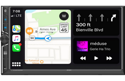 Jensen CAR723W - 7" touchscreen, wired or wireless Apple CarPlay® and Android™ (no discs)