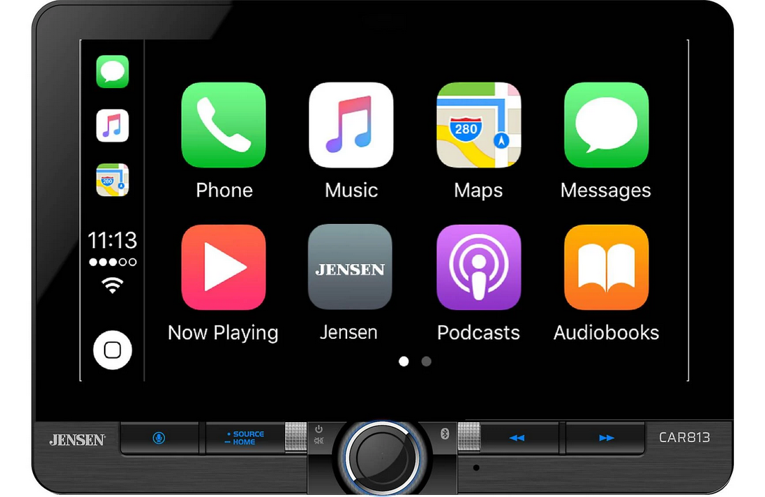 Jensen CAR813 - 8" touchscreen, wired or wireless Apple CarPlay® and Android™ (no discs)