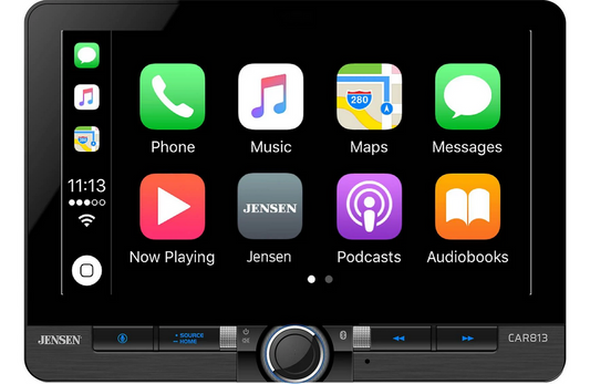 Jensen CAR813 - 8" touchscreen, wired or wireless Apple CarPlay® and Android™ (no discs)