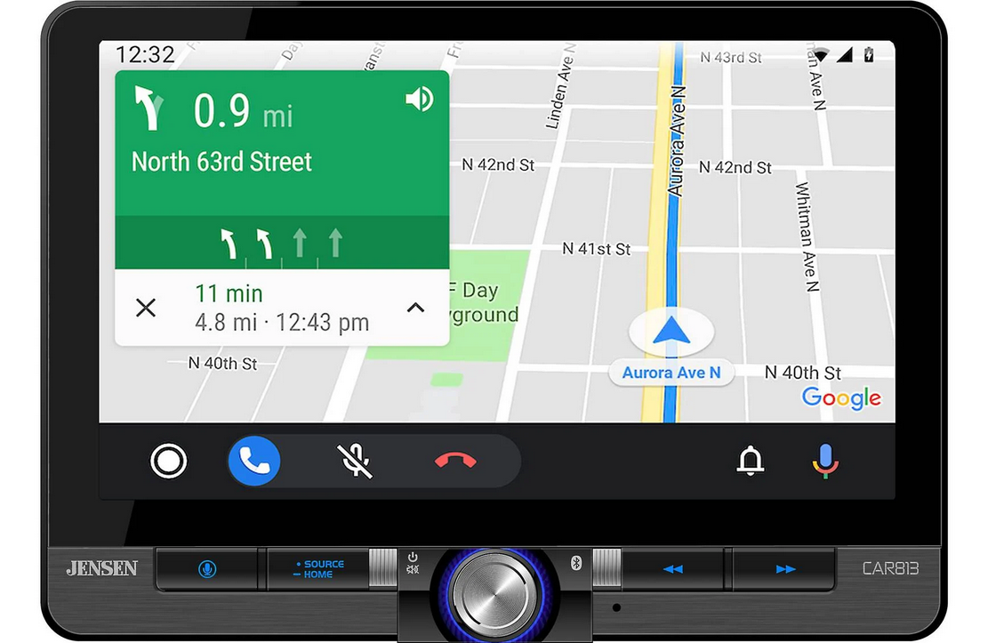 Jensen CAR813 - 8" touchscreen, wired or wireless Apple CarPlay® and Android™ (no discs)