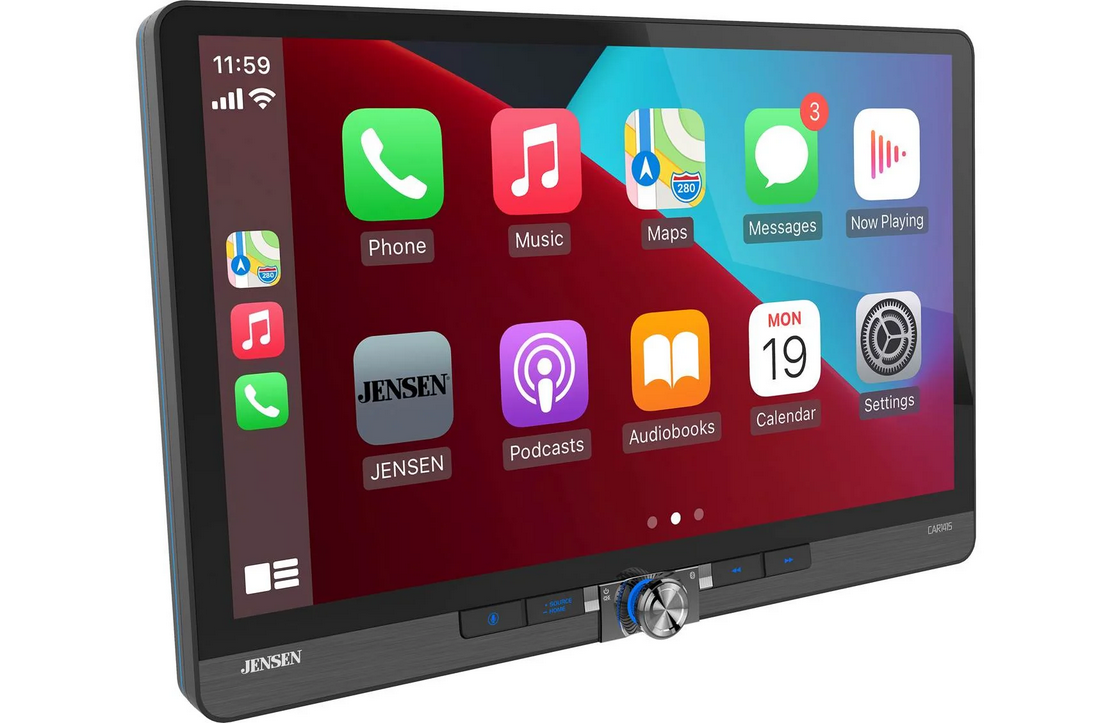 Jensen CAR1415 - 14" touchscreen, wired or wireless Apple CarPlay® and Android™, SiriusXM satellite-ready (no discs)