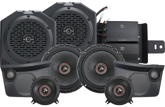 MB Quart MBQBRO-STG6-OEM-1 Stage 6 audio system with eight speakers and two 2-channel amplifiers — fits 2021-24 Ford Bronco models with non-amplified Ford audio system