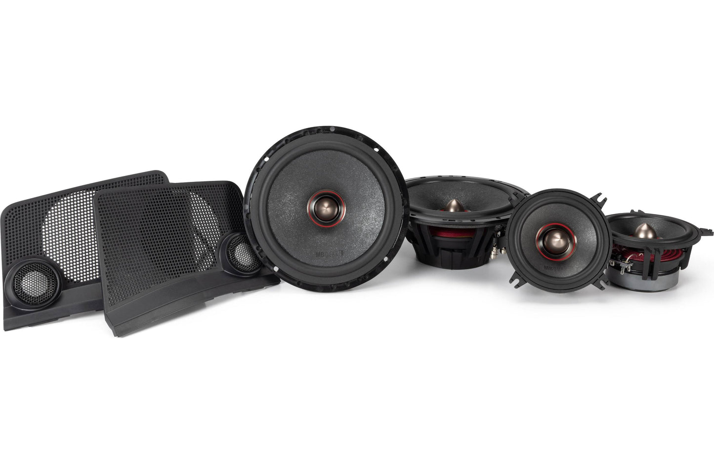 MB Quart MBQBRO-STG6-OEM-1 Stage 6 audio system with eight speakers and two 2-channel amplifiers — fits 2021-24 Ford Bronco models with non-amplified Ford audio system
