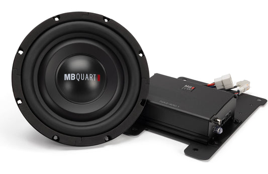 MB Quart MBQBRO-SUBR-1 Ford Tuned series upgrade package for 2021-24 Ford Broncos w/Bang & Olufsen system — 8" subwoofer and 400-watt amplifier