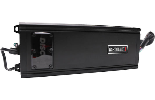 MB Quart DA2-500.5D Discus 5 channel amplifier — 35 watts RMS x 4 at 4 ohms + 350 watts RMS x 1 at 1 ohm