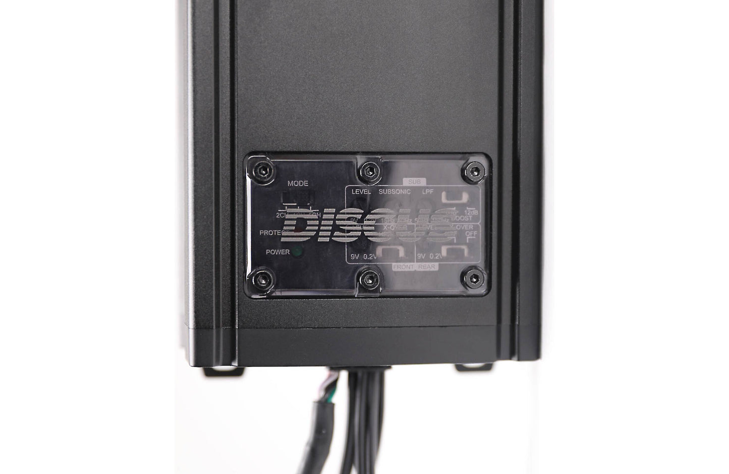 MB Quart DA2-500.5D Discus 5 channel amplifier — 35 watts RMS x 4 at 4 ohms + 350 watts RMS x 1 at 1 ohm