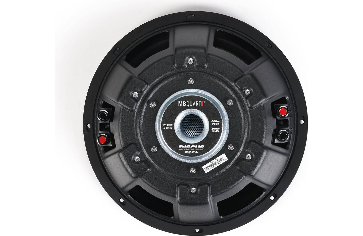 MB Quart DS2-254 Discus 10" shallow-mount subwoofer with dual 4-ohm voice coils