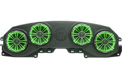 MB Quart MBQJ-48CRGB Overhead soundbar loaded with RGB LED lighting and four 8" 2-way speakers for select 2018-up Jeep Wrangler and Gladiator vehicles